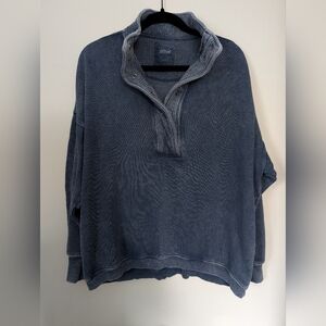 Aerie Getaway Quarter Snap Sweatshirt Small